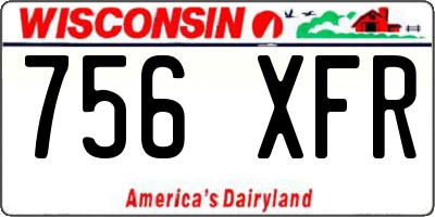 WI license plate 756XFR