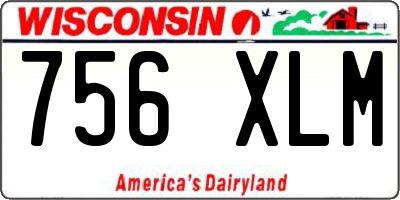 WI license plate 756XLM