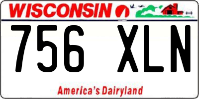 WI license plate 756XLN