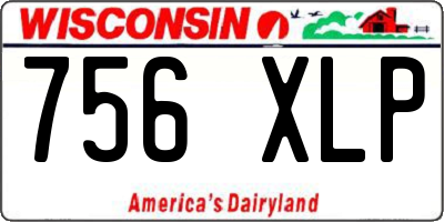 WI license plate 756XLP