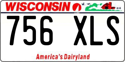 WI license plate 756XLS