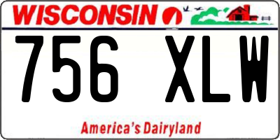 WI license plate 756XLW