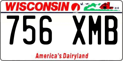 WI license plate 756XMB