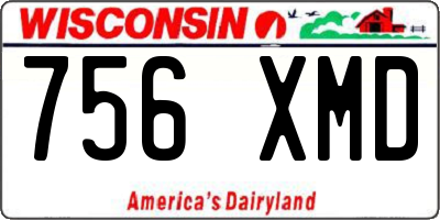 WI license plate 756XMD
