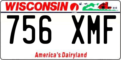 WI license plate 756XMF