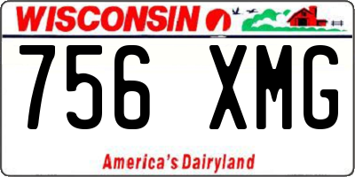 WI license plate 756XMG