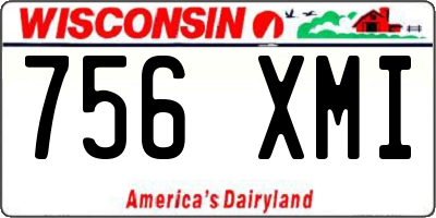 WI license plate 756XMI