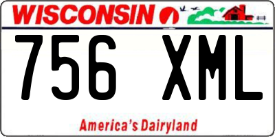 WI license plate 756XML