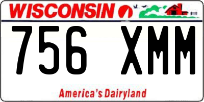 WI license plate 756XMM