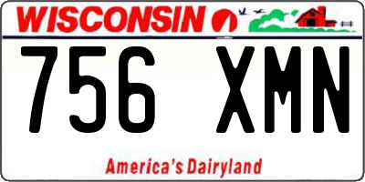 WI license plate 756XMN