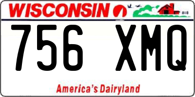 WI license plate 756XMQ