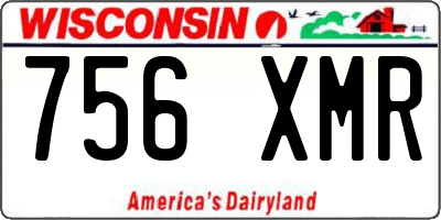 WI license plate 756XMR