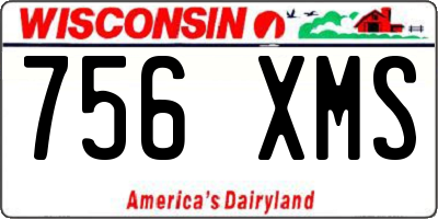 WI license plate 756XMS