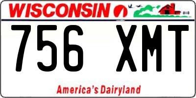 WI license plate 756XMT