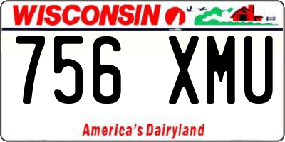 WI license plate 756XMU