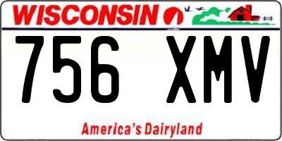 WI license plate 756XMV