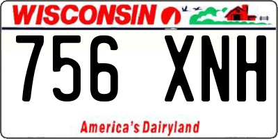WI license plate 756XNH