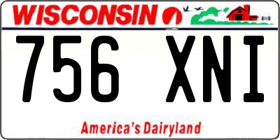 WI license plate 756XNI