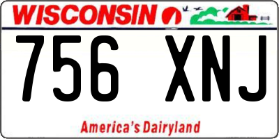 WI license plate 756XNJ