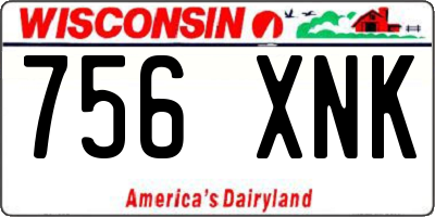 WI license plate 756XNK