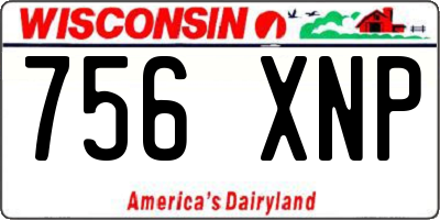WI license plate 756XNP