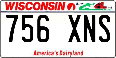 WI license plate 756XNS