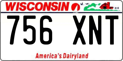 WI license plate 756XNT