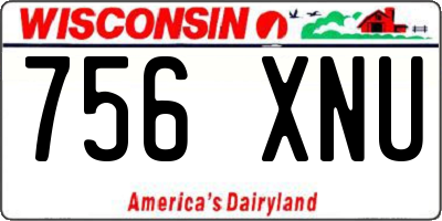 WI license plate 756XNU
