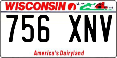 WI license plate 756XNV