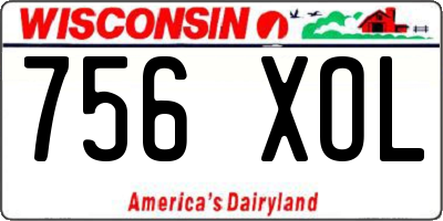 WI license plate 756XOL