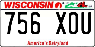 WI license plate 756XOU