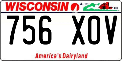 WI license plate 756XOV