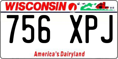 WI license plate 756XPJ