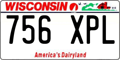 WI license plate 756XPL