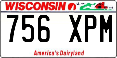 WI license plate 756XPM