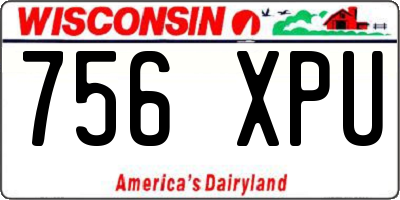 WI license plate 756XPU