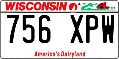 WI license plate 756XPW