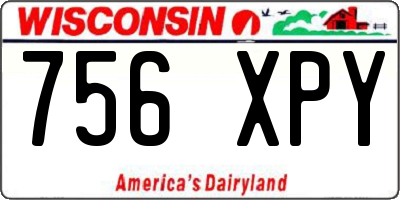 WI license plate 756XPY