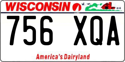 WI license plate 756XQA