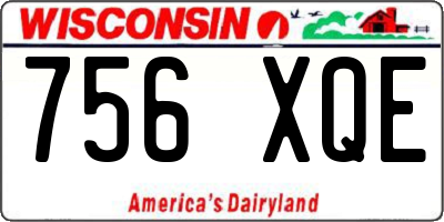 WI license plate 756XQE