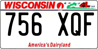 WI license plate 756XQF