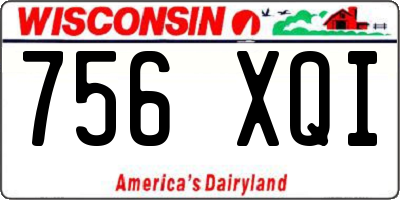 WI license plate 756XQI
