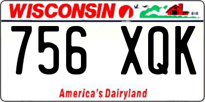 WI license plate 756XQK