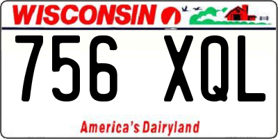 WI license plate 756XQL