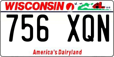 WI license plate 756XQN