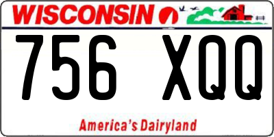 WI license plate 756XQQ