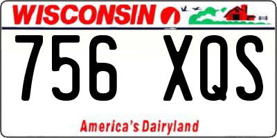 WI license plate 756XQS