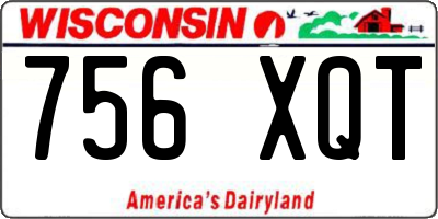 WI license plate 756XQT