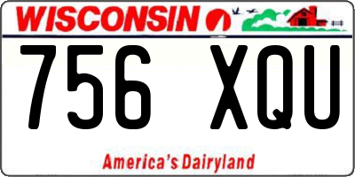 WI license plate 756XQU