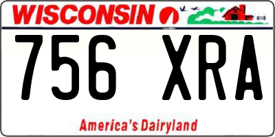 WI license plate 756XRA